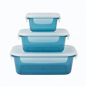 LocknLock Rectangle Food Storage Containers – Set of 3